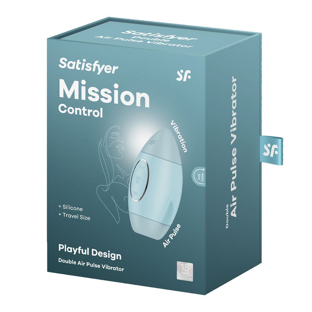Satisfyer Mission Control Blue USB Rechargeable Vibrating Air Pulse Stimulator
